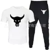 Camiseta de Manga Corta para Hombre y Pantalones Traje Casual Cuello Redondo Color Sólido Traje Deportivo Casual Venta Directa de Fábrica
