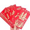 6 envelopes vermelhos de casamento engrossados palavras felizes de Ano Novo dourado criativo papel duro envelopes vermelhos 2 yuan loja necessidades diárias atacado