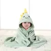 Toalha de Banho Infantil de Desenho Animado, Cobertor Infantil Absorvente de Veludo Coral com Capuz, Macio para Recém-Nascidos, Envio Transfronteiriço