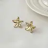 Brincos de Flor Estilo Barroco Transfronteiriços Europeus e Americanos Design Assimétrico DIY Joias para Uso Diário de Meninas