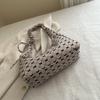 Estilo Coreano Estilo Perezoso El Mismo Estilo de Zhang Ruonan Bolso de Lona Bolso Cruzado con Lazo para Hombro Bolsa Grande de Capacidad para el Trabajo de Mujer Bolsa de Axila