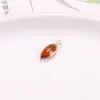 Ojo de Caballo borde de cobre cristal vidrio colgante accesorios para joyería diy conexión de doble colgante pendientes horquilla materiales de producción