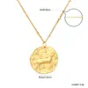 Collares de Doce Constelaciones Europeos y Americanos Transfronterizos Más Vendidos para Mujer, Cadena de Clip Redonda Irregular de Moda y Sencilla, Colgante, Joyería