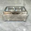 Fogão de Buffet em Aço Inoxidável com Display Visual Integrado, Fogão de Café da Manhã para Hotel, Fogão para Manter Alimentos Aquecidos, Fogão de Buffet para Uso Transfronteiriço