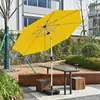 Palo de sombrilla Off-White, Sombrilla para sol de exterior, Sombrilla impermeable para puesto de jardín, Sombrilla de balcón, Sombrilla para quiosco de playa, Sombrilla de seguridad