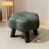 Taburete pequeño para uso doméstico, un taburete sofá tapizado de lujo ligero para la sala de estar, un taburete bajo resistente y duradero, un taburete para cambiarse los zapatos, un banco pequeño, cómodo para sentarse durante mucho tiempo