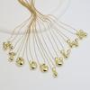 Amazon Venta Caliente 18k Latón Esmalte Globo Burbuja Lindo Gordito 26 Letras Inglesas Colgante Collar