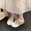 Pantuflas Cerradas de Suela Gruesa Estilo Coreano para Mujer con Diseño de Lunares, Nudo Retorcido Versátiles Populares Zapatos Estilo Birkenstock, Nuevo Modelo Verano 2026