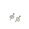 Pendientes de Serpiente Plateados con Microincrustaciones de Diseño Francés de Personalidad Única Pendientes Exquisitos Pequeños de Viento Frío Pendientes Pendientes