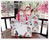 Bolsas de Tecido Não Tecido, Sacolas para Roupas, Sacolas de Presente Espessas Revestidas com Plástico, Sacolas para Embalagem de Takeaway com Impressão de Logo