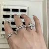 Anillo floral personalizado dulce y fresco para mujer, delicado y lujoso, anillo abierto finamente elaborado, anillo minimalista de alta gama estilo ins para el dedo índice