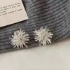 Diseño de Nicho de Moda Versátil Colección de Pendientes de Fuegos Artificiales Plateados Temperamento de Lujo Ligero Pendientes de Alta Gama para el Trabajo