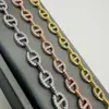 Nuevo brazalete de estilo europeo y americano de alta resistencia, lujoso, con zirconia cúbica de imitación de diamantes, brazalete de hip-hop de alta gama, venta al por mayor transfronteriza