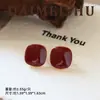 Pendientes Vintage Exquisitos Versátiles de Zirconia Roja con Goteo de Aceite y Perlas, con un Toque de Lujo Ligero y Gama Alta, Pendientes de Aguja de Plata S925 para Mujer