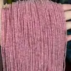 Venta Directa de Fábrica de Cuentas Redondas de Cristal de Fresa, Cuentas Sueltas de 2 mm, 3 mm, 4 mm, Accesorios para Joyería DIY, Cuentas Semi-Terminadas para Pulseras, En Stock