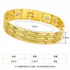 Pulsera magnética de cobre rojo antiguo de doble línea transfronteriza para hombres y mujeres, joyería de pulsera magnética de aleación desmontable al por mayor