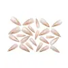 Uñas Postizas Ojo de Gato Rosa Nude Dorado Transfronterizas, Uñas Largas Forma Almendra con Diseño de Línea Dorada Francesa de Alta Gama, Uñas Terminadas Arte de Uñas al por Mayor