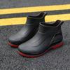 Nuevas botas de lluvia de moda para hombre, botas de lluvia cortas de moda, impermeables, antideslizantes, para llevar a la cocina, zapatos de agua con suela gruesa, zapatos de goma para pescar.