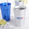Taza de Aluminio de Grado Alimenticio con Logo Personalizable, Taza de Cerveza para Acampar al Aire Libre, Taza Metálica de Aluminio de Una Sola Capa que Cambia de Color