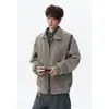 Jaqueta de Motociclista de Couro PU Desconstruída Estilo High Street Americano Masculina Outono Novo Estilo Caimento Solto Tendência Marca Rogue Jaqueta de Couro Cool Roupa Exterior
