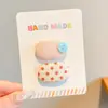 Presilha infantil para franja lateral, presilha de jacaré colorida com bolinhas para meninas, grampo para arrumar cabelos soltos na parte de trás da cabeça