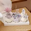 Cartão de Aniversário para Mãe Cheongsam Decoração de Bolo Dia da Mulher Mãe Fada Plug-in para Assar Cartão de Votos e Bênçãos