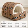 Cama Popular para Gatos Xadrez, Cama Quente de Inverno Fechada para Animais de Estimação, Cama Segura para Gatos, Cama Pequena para Cachorros, Cama para Animais de Estimação