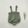 Mameluco de Otoño para Bebé 2026 Ropa Infantil Coreana Estilo Otoño Pequeño Floral Mameluco de Tirantes para Bebé Traje para Gatear