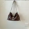 Bolsa de Axila Lisa de Grande Capacidade 2026 Novo Estilo Outono Retrô Americano Temperamento para o Dia a Dia Estilo Motociclista Personalidade Bolsa de Ombro Único