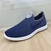 Retail26 Novos Modelos de Sapatos Slip-On com Solas de Borracha Macia para Homens, Tênis Esportivos Casuais Respiráveis em Fly-Knit, Malha de Algodão