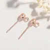Accesorios para Pendientes de Plata de Ley S925 Piezas para Pendientes DIY Lazo con Forma de Frijol con Aro Pendientes Venta Caliente Directo del Fabricante