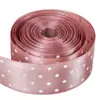 Rollo Pequeño de Cinta de Poliéster de Puntos de 2.5cm, Accesorios de Ropa Transfronterizos, Accesorio para el Cabello de un Solo Lado, Moño con Puntos, Caja de Regalo Hecha a Mano para Bricolaje