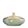 Quemador de Incienso de Vidrio y Jade Estilo Zen Chino para Uso Doméstico, Quemador de Madera de Áloe Estilo Antiguo, Quemador de Sándalo, Quemador de Incienso, Adorno para Ceremonia del Té