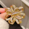 Broche de Fita Elegante Francês Brilhante com Micro Zircônia Exquisito para Mulheres Luxo Casaco Acessórios para Terno Elegante Corsage