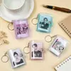 Nuevo álbum de fotos mini de PVC llavero inserción de bolsillo álbum de fotos álbum de almacenamiento de fotos de identificación 1.0 pulgada 2 pulgadas al por mayor