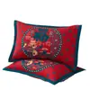 Fundas de almohada Baifu de algodón puro, un par, Rojo Año Nuevo, Año del Zodiaco, Fundas de almohada 100% algodón, Funda interior para almohada de adulto individual