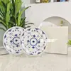 Estilo Europeo Lujo Ligero Moda Serie de Encaje de Hierba Tang Plato de Cena Occidental Exquisito Hueso de China Tazón para Fideos Vajilla Plato de Frutas para Uso Comercial y Doméstico