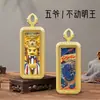 Deus da Riqueza Amarelo Estilo Xizang, Deus da Riqueza Preto, Tara Verde, Zhaliram, Divindade Padroeira do Zodíaco, Pingente Thangka Tridimensional Pintado à Mão