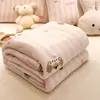 Manta de Terciopelo de Leche Estampada de Dibujos Animados, Manta Lavable a Máquina para Aire Acondicionado, Manta para Sofá, Manta para Oficina, Manta para Todas las Estaciones para Uso en el Hogar