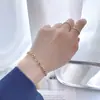 Joyería de Cadena Creativa Moderna Europea y Americana Estilo Coreano ins Pulsera de Acero de Titanio Elegante Pulsera de Nariz de Cerdo de 18K para Mujer