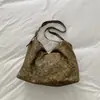 Bolso cruzado de lona informal de gran capacidad estilo coreano para mujer, nuevo modelo 2026, elegante bolso tote cruzado de lona con estampado de leopardo