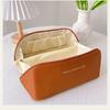 Organizador Bolsa Travesseiro de Couro PU Bolsa Cosmética Viagem Portátil Bolsa de Armazenamento Grande Capacidade Armazenamento com Divisórias Bolsa de Lavagem Atacado