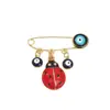 Broche Creativo Sencillo Pin Ojo del Diablo Europeo y Americano Elemento de Escarabajo Abeja Lazo Pin Ojo Azul