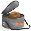 Caixa de Armazenamento para Chapéu de Feltro para Viagens Internacionais, Bolsa de Armazenamento para Miudezas, Estojo de Viagem, Redondo Portátil de Mão, Caixa de Armazenamento para Chapéu
