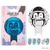 Plantilla de impresión de uñas nueva transfronteriza DIY película azul redonda multifuncional impresión de uñas esmalte de uñas placa de acero pintado