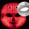 Máscara facial de belleza con luz roja y azul, instrumento de belleza colorido con fotones táctiles de carga