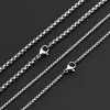 Cadena cuadrada de titanio y acero con perlas para hombre y mujer, cadena para suéter de personalidad, todo a juego, collar de moda hip hop, cadena a juego de acero inoxidable