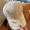 Boné de Baseball com Tampa Rígida Love Primavera e Outono Coreano Novo Casal Versátil Casual Proteção Solar Rosto Exposto Boné Pequeno para Homens