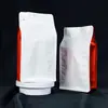 Branco Puro Cor Lateral Dupla Cor Octogonal Selo Zíper Lateral Saco de Café Saco de Embalagem de Alimentos Zíper Saco de Folha de Alumínio Lote Pequeno Impressão Colorida
