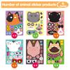 Kitty Rompecabezas DIY Juego para Niños Pegatinas Gato Pegatinas de Maquillaje para Niños Manualidad Regalo de Cumpleaños Pegatinas para Fiesta